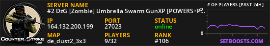 #2 DzG [Zombie] Umbrella Swarm GunXP [POWERS+PRS+LVL]