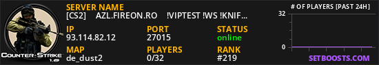 [CS2] ★ AZL.FIREON.RO ★ !VIPTEST !WS !KNIFE !GLOVES !AGENTS