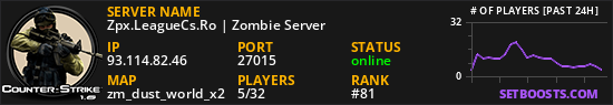 Zpx.LeagueCs.Ro | Zombie Server