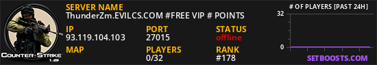 ThunderZm.EVILCS.COM #FREE VIP # POINTS