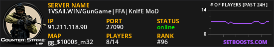 1VSAll.WIN/GunGame|FFA|KnIfE MoD