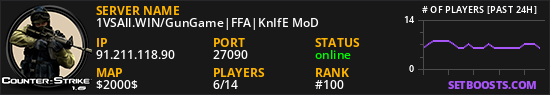 1VSAll.WIN/GunGame|FFA|KnIfE MoD