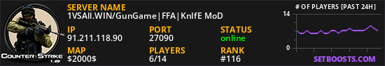 1VSAll.WIN/GunGame|FFA|KnIfE MoD