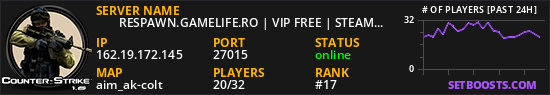 ❤     RESPAWN.GAMELIFE.RO | VIP FREE | STEAM ON = VIP ❤