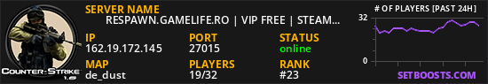 ❤     RESPAWN.GAMELIFE.RO | VIP FREE | STEAM ON = VIP ❤