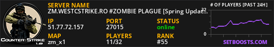 ZM.WESTCSTRIKE.RO #ZOMBIE PLAGUE [Spring Update]