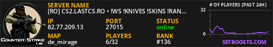 [RO] CS2.LASTCS.RO • !WS !KNIVES !SKINS !RANKS