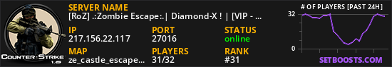 [RoZ] .:Zombie Escape:.| Diamond-X ! | [VIP - CSO]