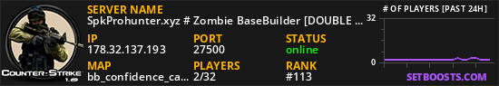SpkProhunter.xyz # Zombie BaseBuilder [DOUBLE REWARDS!]