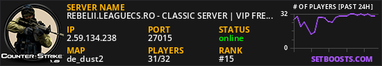 REBELII.LEAGUECS.RO - CLASSIC SERVER | VIP FREE