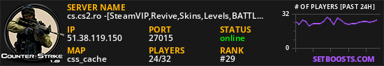 cs.cs2.ro -[SteamVIP,Revive,Skins,Levels,BATTLEPASS]