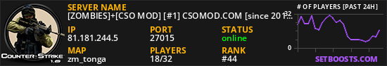 [ZOMBIES]+[CSO MOD] [#1] CSOMOD.COM [since 2012]