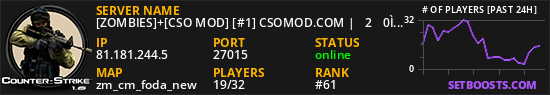 [ZOMBIES]+[CSO MOD] [#1] CSOMOD.COM |̿ 2̿ 0̿ 1̿ 2̿|
