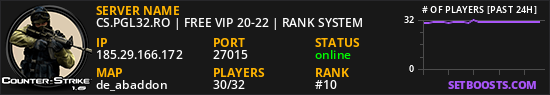 CS.PGL32.RO | FREE VIP 20-22 | RANK SYSTEM