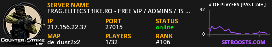 FRAG.ELITECSTRIKE.RO - FREE VIP / ADMINS / TS - REQ STAFF