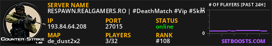 RESPAWN.REALGAMERS.RO | #DeathMatch #Vip #Skin