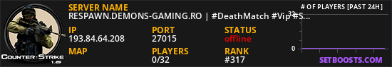 RESPAWN.DEMONS-GAMING.RO | #DeathMatch #Vip #Skin