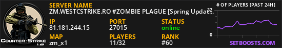 ZM.WESTCSTRIKE.RO #ZOMBIE PLAGUE [Spring Update]