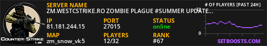 ZM.WESTCSTRIKE.RO ZOMBIE PLAGUE #SUMMER UPDATE #1