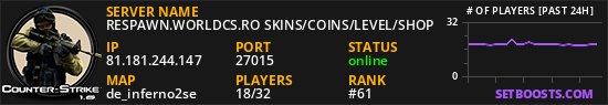 RESPAWN.WORLDCS.RO SKINS/COINS/LEVEL/SHOP