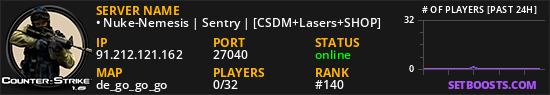 • Nuke-Nemesis | Sentry | [CSDM+Lasers+SHOP]