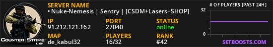 • Nuke-Nemesis | Sentry | [CSDM+Lasers+SHOP]