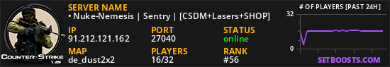 • Nuke-Nemesis | Sentry | [CSDM+Lasers+SHOP]