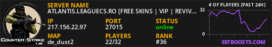 ATLANTIS.LEAGUECS.RO [FREE SKINS | VIP | REVIVE]