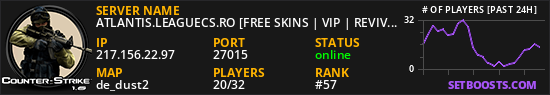 ATLANTIS.LEAGUECS.RO [FREE SKINS | VIP | REVIVE]