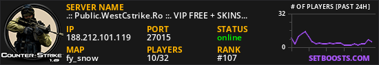 .:: Public.WestCstrike.Ro ::. VIP FREE + SKINS WEAPONS