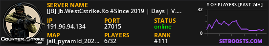 [JB] Jb.WestCstrike.Ro #Since 2019 | Days | V.I.P FREE | JailBreak Romania