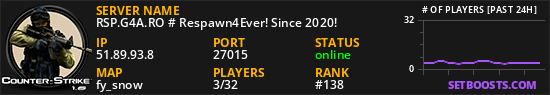 RSP.G4A.RO # Respawn4Ever! Since 2020!