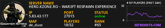 HERO.KZONE.RO – WAR3FT RESPAWN EXPERIENCE