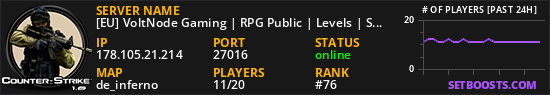 [EU] VoltNode Gaming | RPG Public | Levels | Skins | Daily Rewards