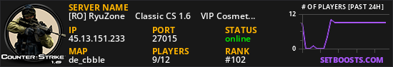 [RO] RyuZone ★ Classic CS 1.6 ★ VIP Cosmetics