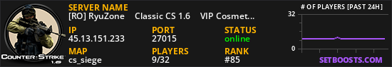 [RO] RyuZone ★ Classic CS 1.6 ★ VIP Cosmetics