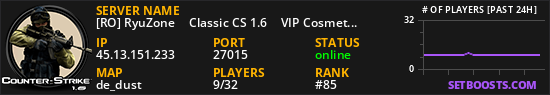 [RO] RyuZone ★ Classic CS 1.6 ★ VIP Cosmetics