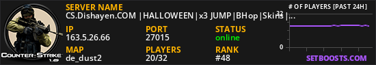 CS.Dishayen.COM |HALLOWEEN|x3 JUMP|BHop|Skins|REV|HEAL|