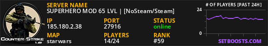 SUPERHERO MOD 65 LVL | [NoSteam/Steam]