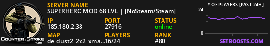 SUPERHERO MOD 68 LVL | [NoSteam/Steam]