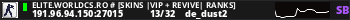 ELITE.WORLDCS.RO # [SKINS |VIP + REVIVE| RANKS]
