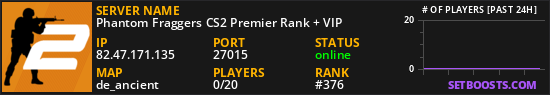 Phantom Fraggers CS2 Premier Rank + VIP