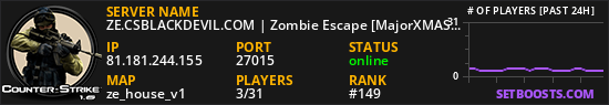 ZE.CSBLACKDEVIL.COM | Zombie Escape [MajorXMAS+CSO+Events!]