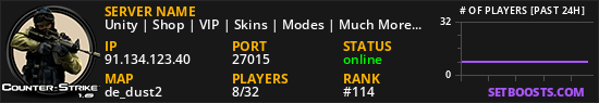 Unity | Skins | Shop | VIP | Modes | Much More!
