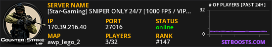 [Star-Gaming] SNIPER ONLY 24/7 [1000 FPS / VIP]