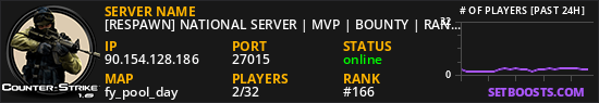 [RESPAWN] NATIONAL SERVER | MVP | BOUNTY | RANKS